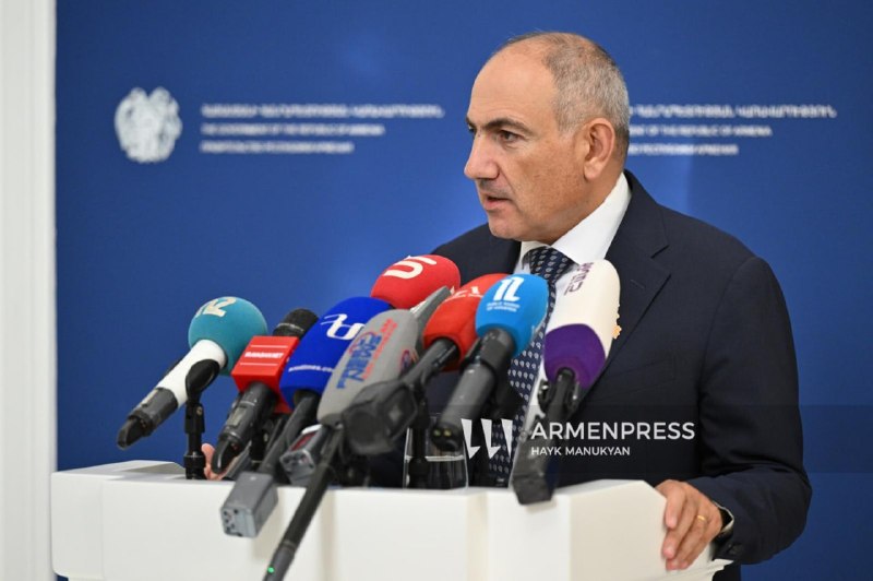 Премьер-министр Армении Никол Пашинян на брифинге, Арагацотнская область