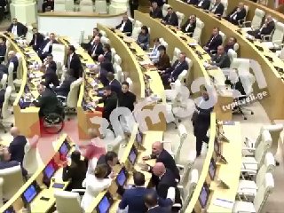 Драка в парламенте Грузии после отчета премьера: подробности для Арагацотна