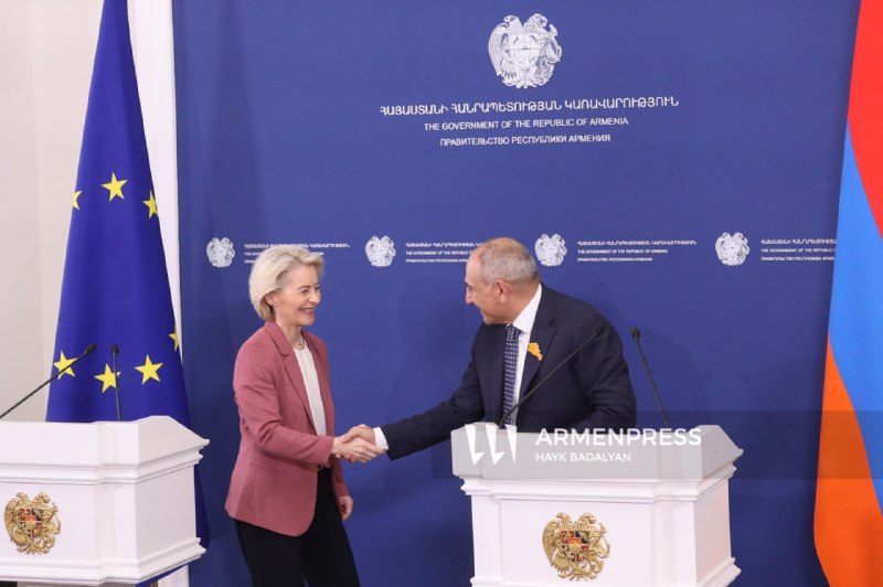 Пашинян: ЕС — главный партнер Армении в демократических реформах, встреча с фон дер Ляйен в Брюсселе