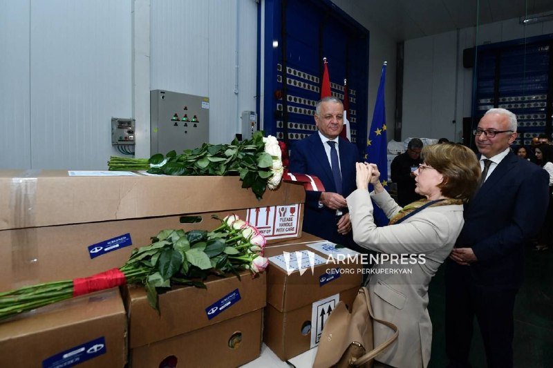 Первая партия из 5500 роз из Армении экспортирована в Латвию