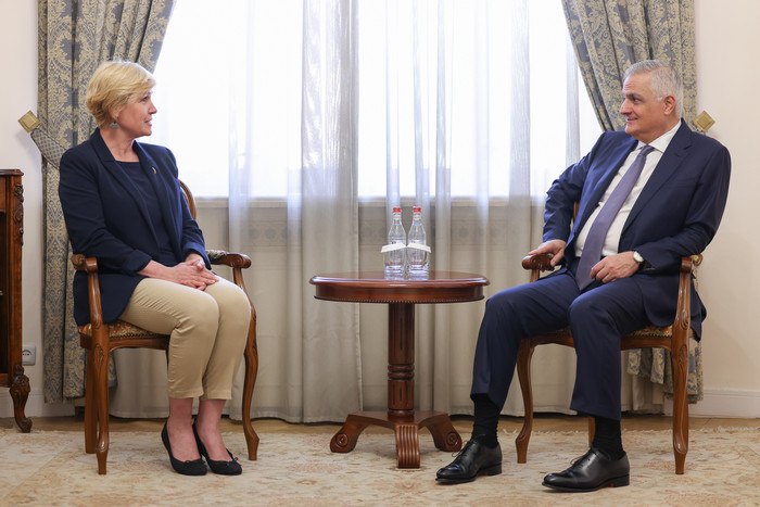Встреча вице-премьера Армении Мгера Григоряна с послом Эстонии Марге Мардисалу-Кахар в Арагацотне